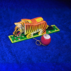 Handmade Wooden Tiger Toy
