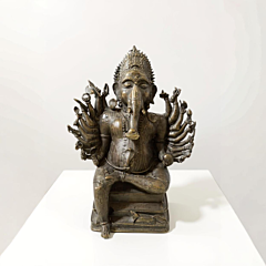 Lord Virat Ganesha Brass Idol | 27.94 x 17.78 x 38.1 cm