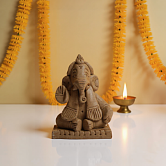 Terracotta Ganesha Idol | 10 x 7.5 x 6.25 cm