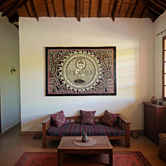 Handcrafted Madhubani Buddha Painting