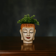 Handcrafted Ceramic Buddha Planter
