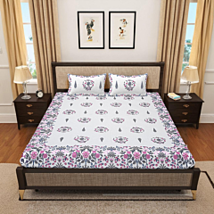 Jaipuri Cotton Hand-Printed Bedsheet | 90x108 inches