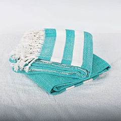 Handloom Cotton Honeycomb Turquoise Towel