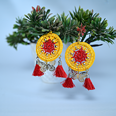 Aapan Kala Ear-ring Yellow/Red
