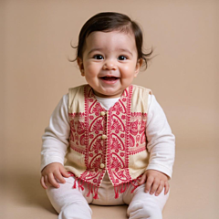 Handloom Waist Coat | Assamese Print