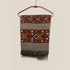 Handwoven Grey Yak Wool Shawl