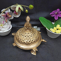 Brass Tortoise Dhup Box KBH03909