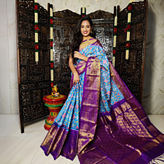 Ikat silk saree
