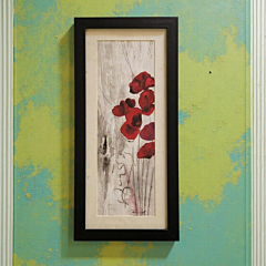 Red Flowers Water Colour Painting