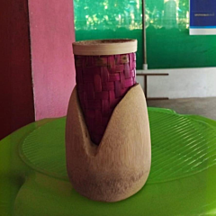 BAMBOO PEN HOLDER PINK