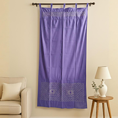 Purple Applique Cutwork Curtain | Minimal Decorative Panel