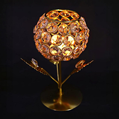  Crystal Tealight Candle Holder Gold Plated 