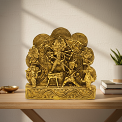 Handcrafted Dhokra Maa Durga Idol | GI Certified | 6 Inches