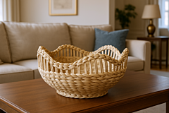 BAMBOO FURITS SERVING BASKETS 