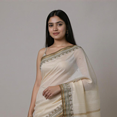 Exclusive Bengal Handloom Saree | Khaki