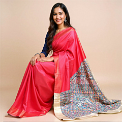 Handwoven Bhagalpuri Tussar Silk Saree | Pure Desi Tussar Silk Saree