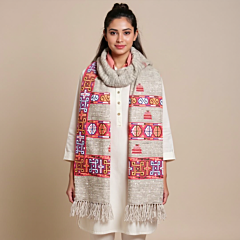 Kullu Kinnauri Design Woollen Shawl