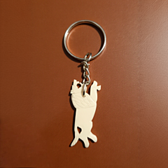 Bone Keychain Lion
