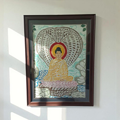 Meditating Buddha Wall Painting