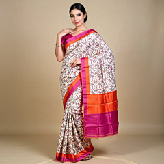 Handcrafted Pure Tussar Silk Saree with Blouse