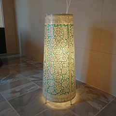 Round green tree floor lamp shade 