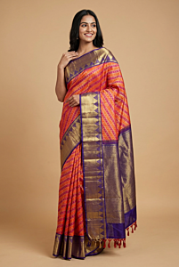Pink Handwoven Arani Silk Saree