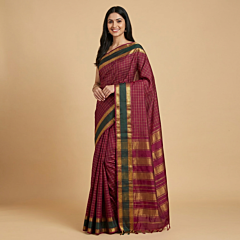 Maroon Arani Silk Saree