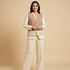 Multicoloured Smocking Vest