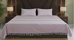 Dhaga Vishwas Ka Cotton Handloom Bedsheet With Pillow Cover