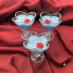 BLUE TEETH CANDY JAR CANDLE