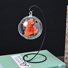 Glass Terrarium with Stand Tealight Candle Holder