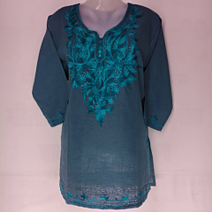 Women Embroidered Pure Cotton short Kurti