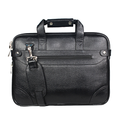 Genuine Leather Slim Laptop Bag Expandable Adjustable Shoulder Strap For Men Light Weight