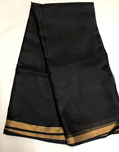 Black Bhagalpuri Kota Doria Saree with Blouse