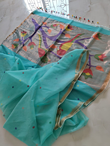 Moslin saree with blouse piece 