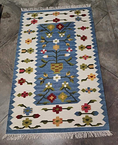 Handcrafted Design Handloom Rug I Multicolour
