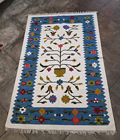 Handwoven Tree-of-Life Rug I Multicolour