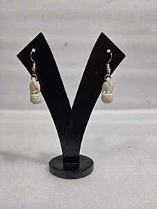 White Handicrafted Earring 