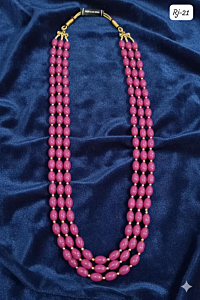 Handmade Beaded necklace | Pink