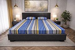 Handloom Satin Bedsheet  With Two Pillow Covers