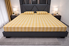 Handloom Cotton Bedsheet with Two Pillow Cover