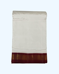 Mayilkann Small Korvai Dhothi & Angavastram Set 