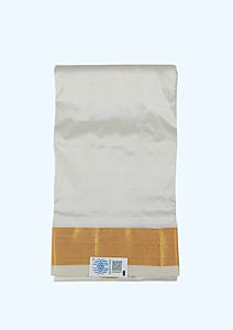 Cream Dhothi with Golden Zari border | 64 Kulikai