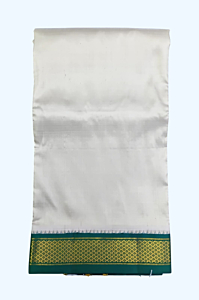 Light Cream Dhothi with mini mayikann border