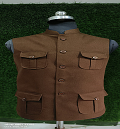 Handcrafted Woolen Nehru Jacket| 31X16 cm