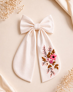 Hand Embroidered Hairbows