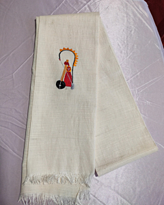 Handloom Lengyen Shawl | Pure White