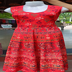 Handmade Anarkali Frock  Red M Size