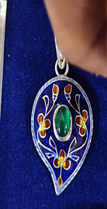 Handcrafted Silver Meenakari Carry Pendant