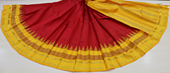 THIRUBUVANAM SILK SAREES ( RED WITH YELLOW COLOUR)